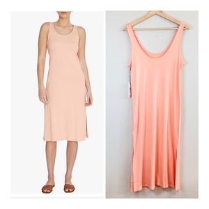 Tree Dots Women’s Midi Scoop Neck Melon Tank Dress Size XS NWT
